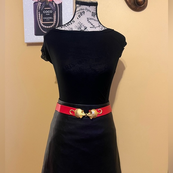 Mimi Di N 1974  vintage  red and gol Mouse Belt ajustable main image 9